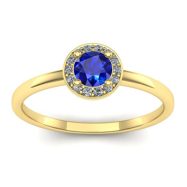 Inel cu safir rotund