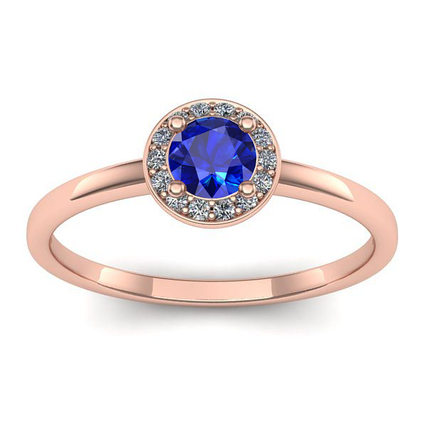 Inel de logodna cu safir rotund
