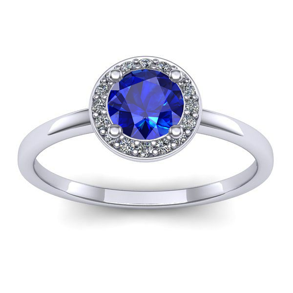 Inel de logodna cu safir rotund