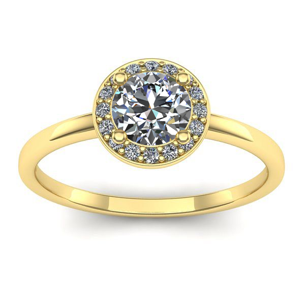 Inel logodna cu diamant de laborator rotund