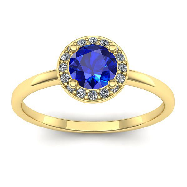 Inel de logodna cu safir rotund