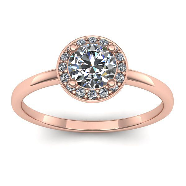 Inel logodna cu diamant rotund