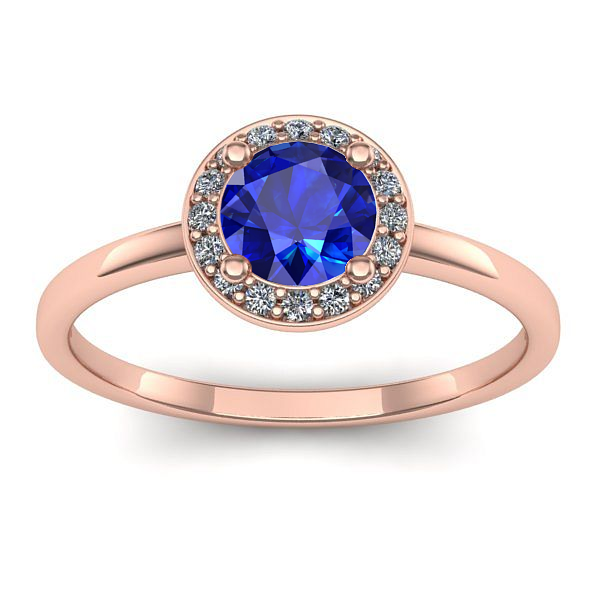 Inel cu safir rotund