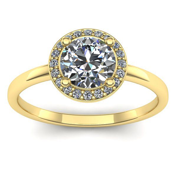 Inel logodna cu diamant de laborator rotund