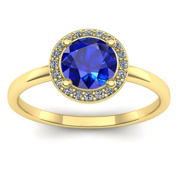 Inel de logodna cu safir rotund