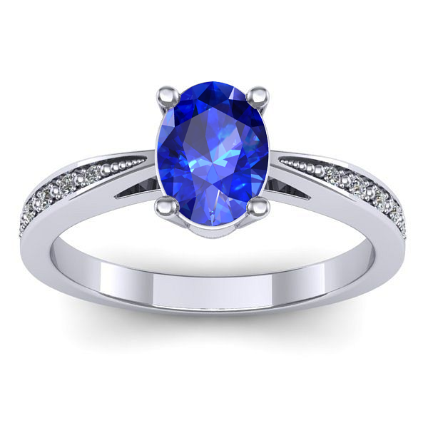 Inel cu safir oval