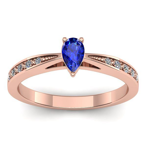 Inel de logodna cu safir lacrima