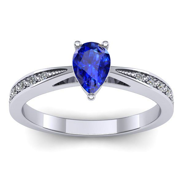 Inel cu safir lacrima