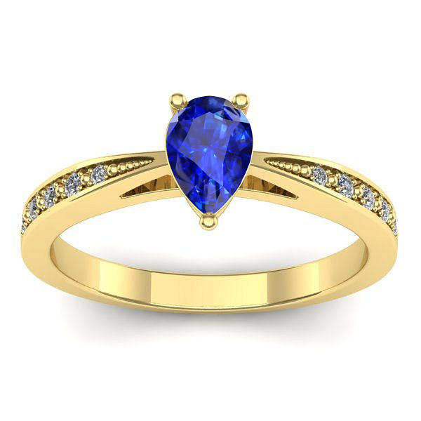 Inel cu safir lacrima