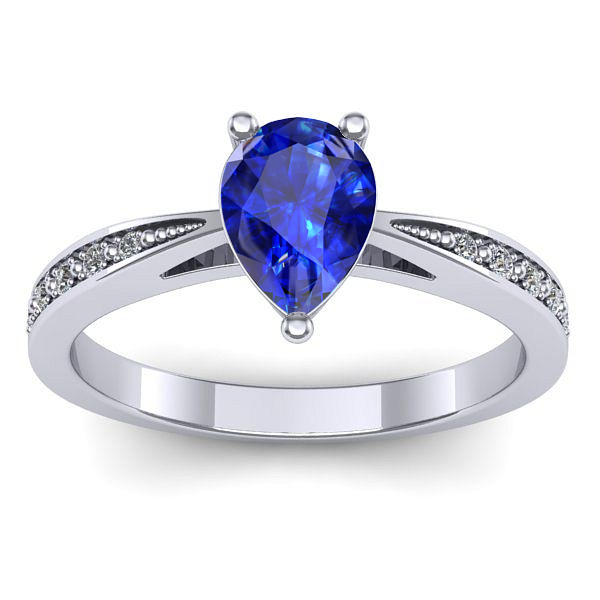 Inel cu safir lacrima