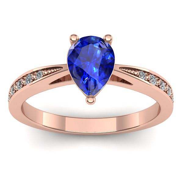 Inel cu safir lacrima