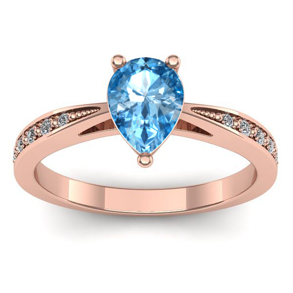 Inel logodna cu topaz blue lacrima