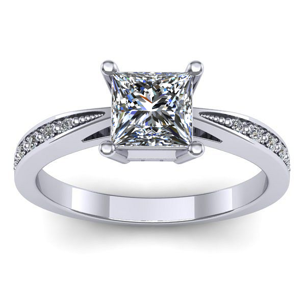 Inel de logodna cu diamant de laborator patrat