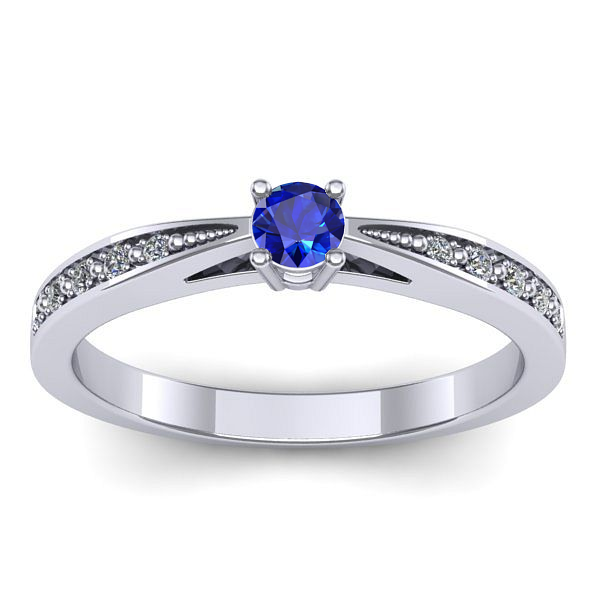 Inel cu safir rotund