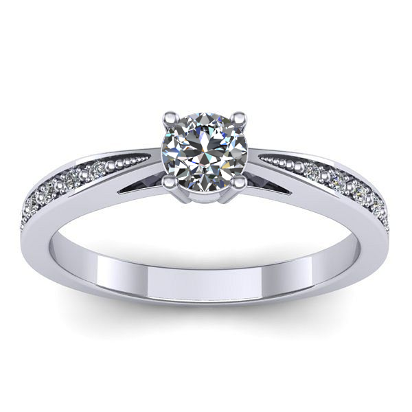 Inel logodna cu diamant rotund