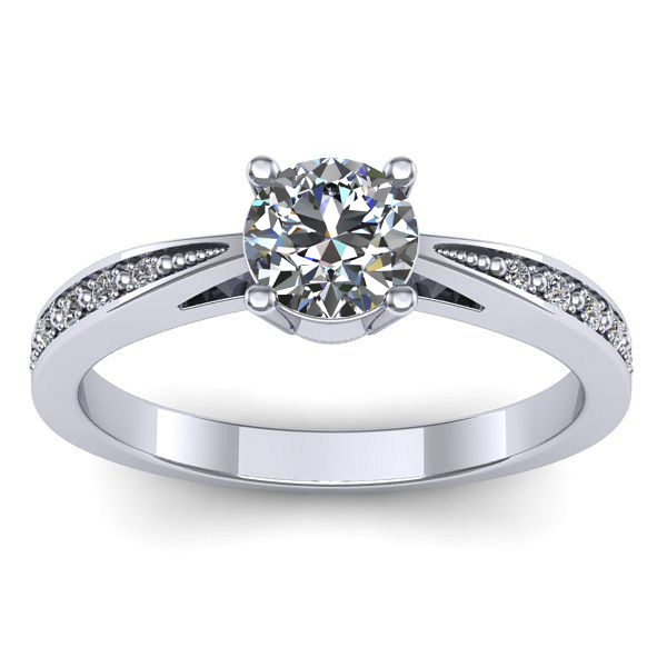 Inel de logodna cu diamant rotund