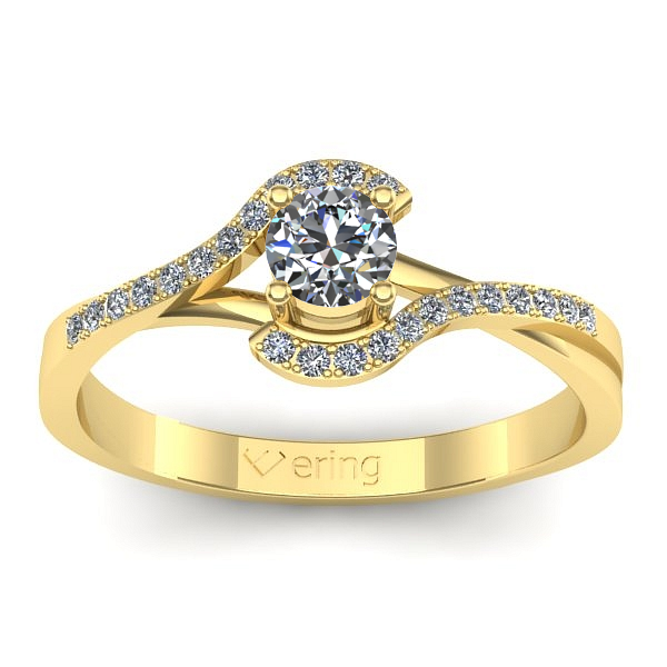 Inel de logodna cu diamant rotund