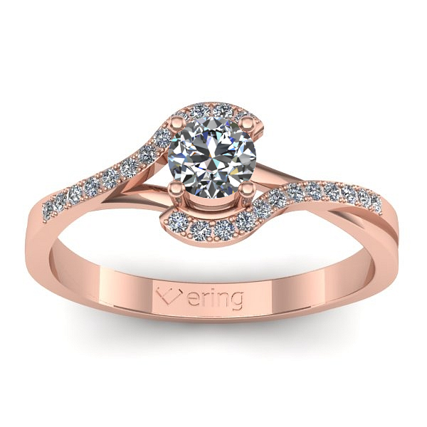 Inel de logodna cu diamant rotund