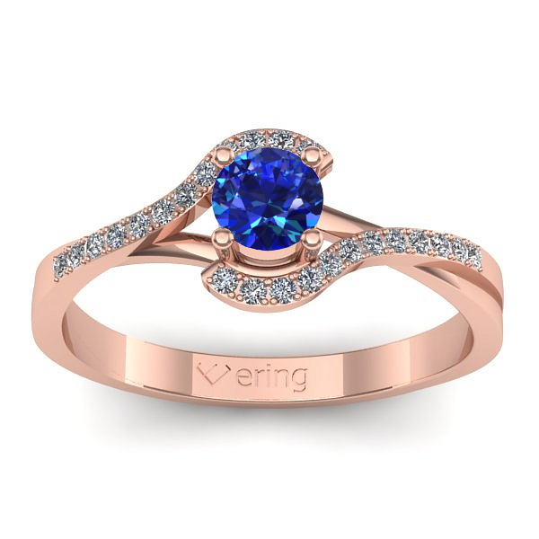 Inel cu safir rotund