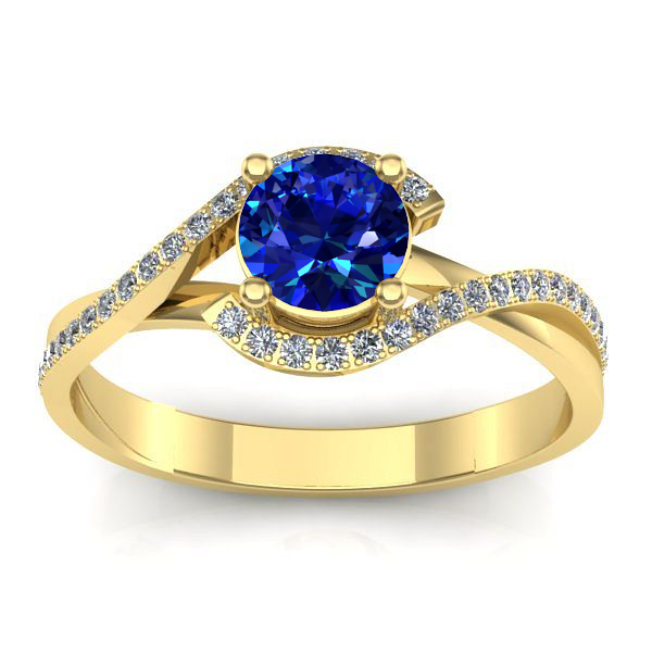 Inel cu safir rotund