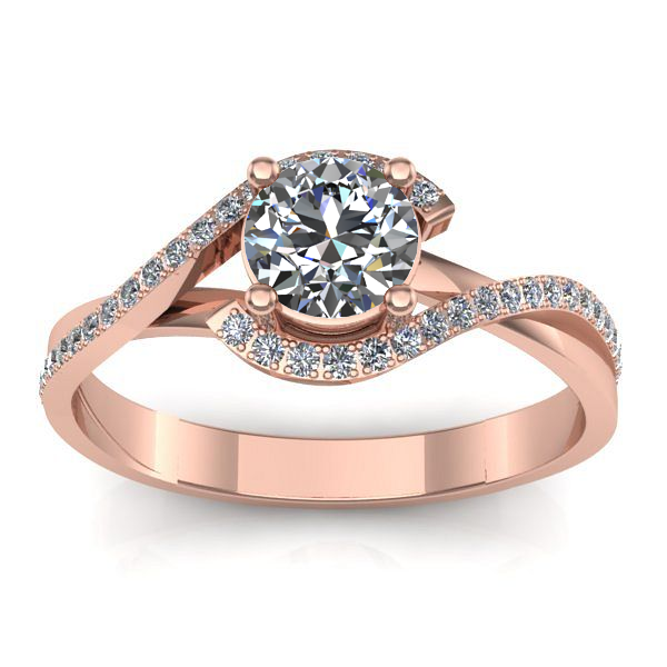 Inel logodna cu safir alb rotund