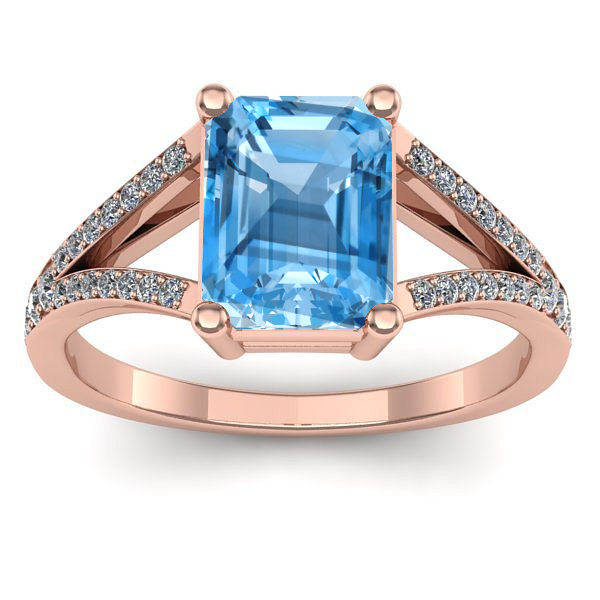 Inel de logodna cu topaz blue dreptunghiular