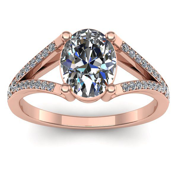 Inel logodna cu safir alb oval