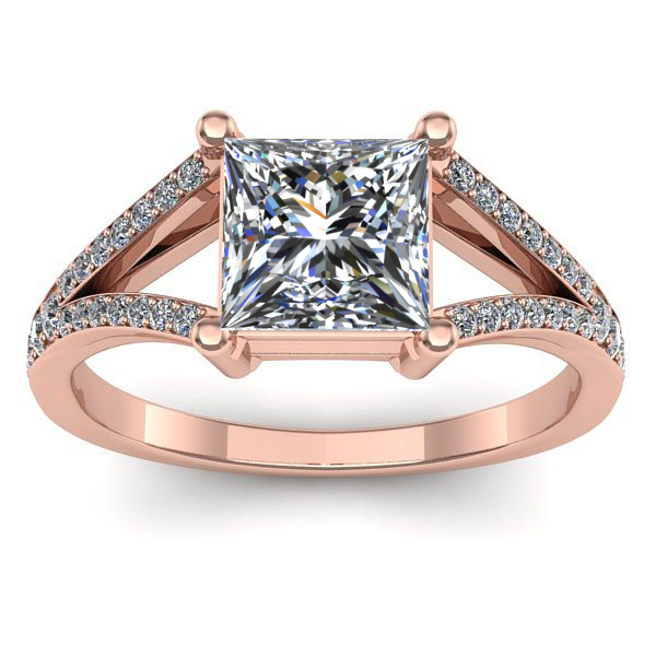 Inel de logodna cu diamant de laborator patrat