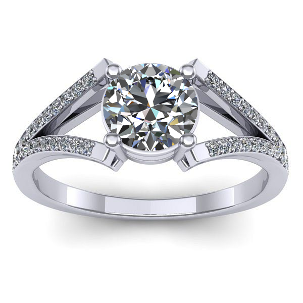 Inel de logodna cu diamant de laborator rotund