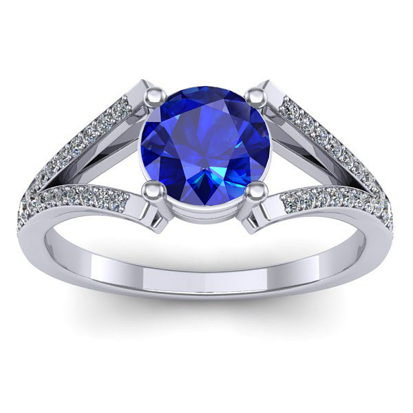 Inel de logodna cu safir rotund