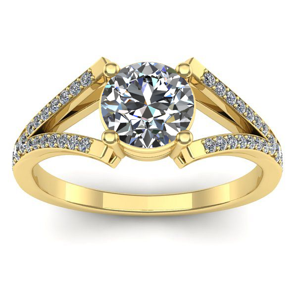 Inel logodna cu diamant de laborator rotund