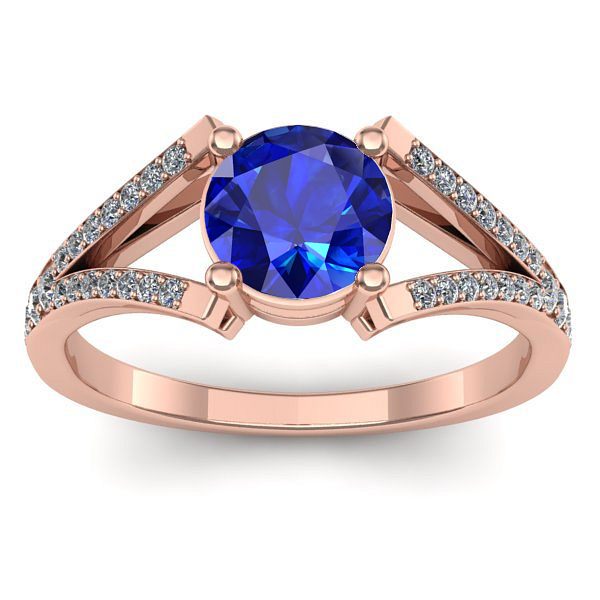 Inel cu safir rotund