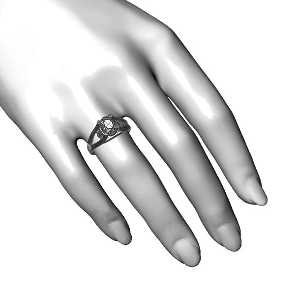 Inel de logodna din aur alb