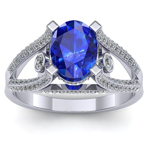 Inel cu safir oval
