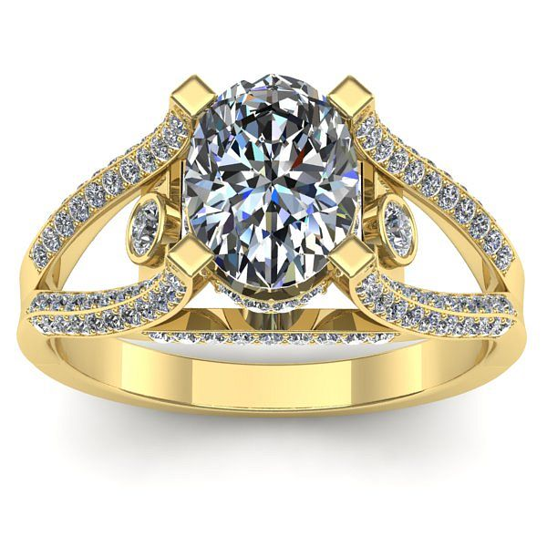 Inel de logodna cu diamant de laborator oval