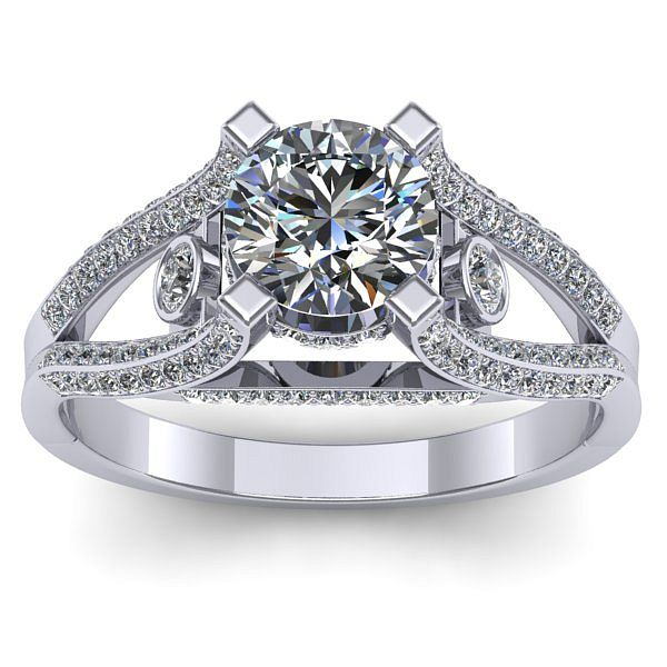 Inel de logodna cu diamant de laborator rotund