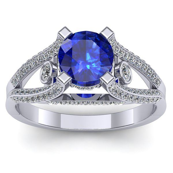 Inel de logodna cu safir rotund