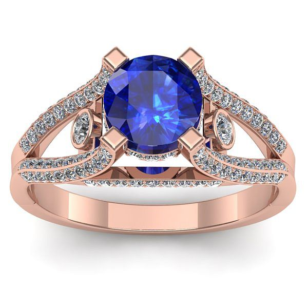 Inel de logodna cu safir rotund