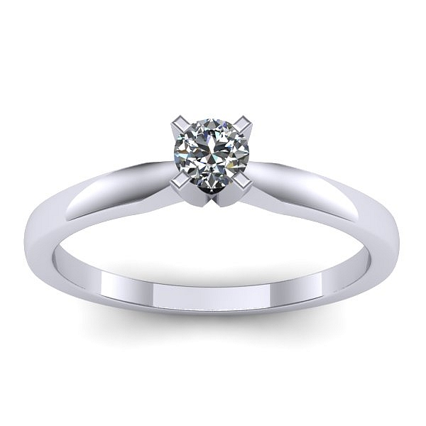 Inel logodna cu diamant rotund