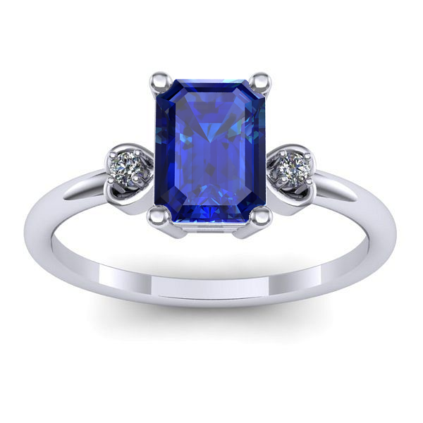 Inel cu safir dreptunghiular