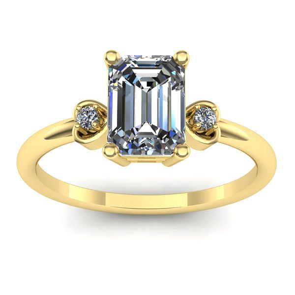 Inel de logodna cu safir alb dreptunghiular