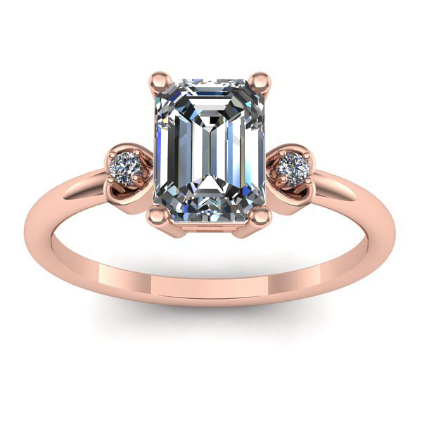 Inel cu safir alb dreptunghiular