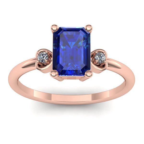 Inel cu safir dreptunghiular