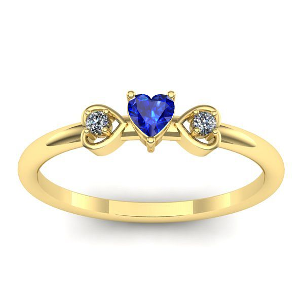 Inel logodna cu safir inima