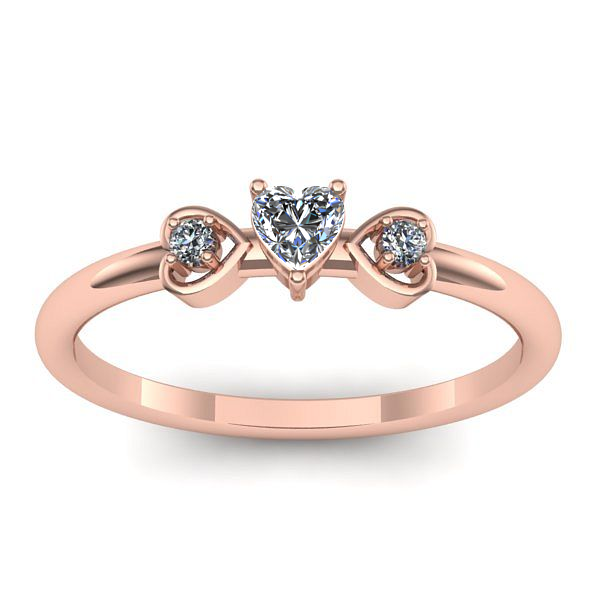 Inel cu diamant inima