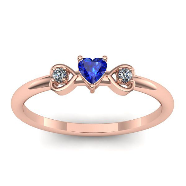 Inel de logodna cu safir inima