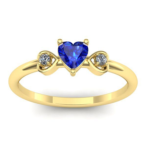 Inel cu safir inima