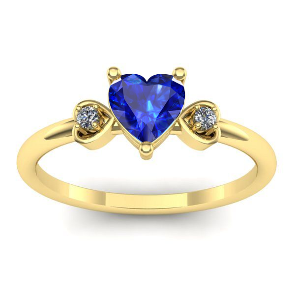 Inel cu safir inima