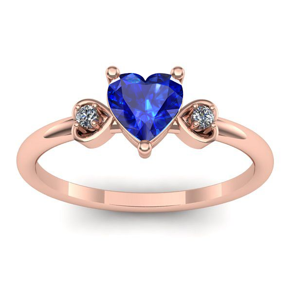 Inel logodna cu safir inima