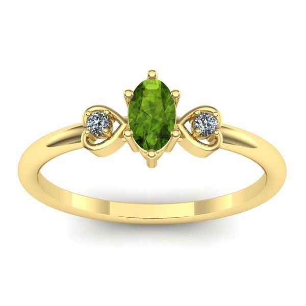 Inel cu peridot oval